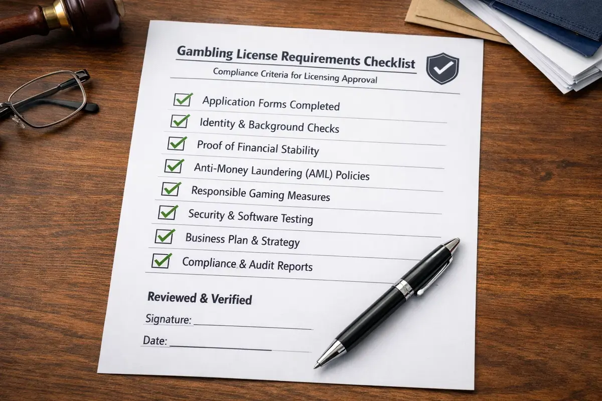 Checklist met vergunningsvereisten op document